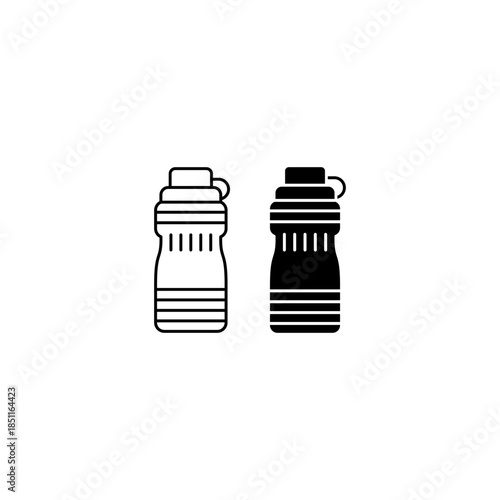 Tumbler vector illustration icons set