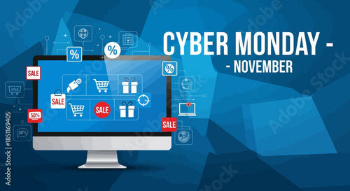 Cyber Monday November Online Shopping Deals and Discounts.