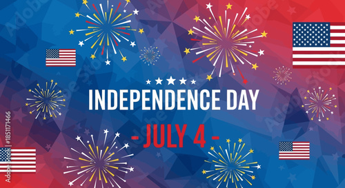 Independence Day July 4th Fireworks Celebration.