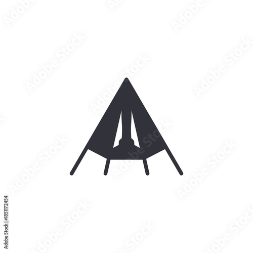 Pet tent icon illustrating outdoor shelter, camping equipment for pets, travel comfort, and animal adventure gear.
