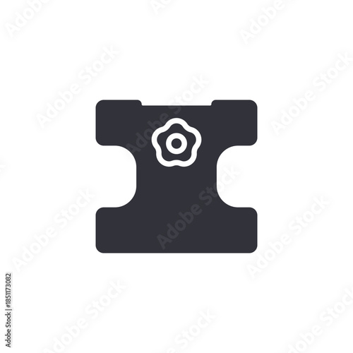 Pet identification tag icon representing animal registration, safety tracking, lost pet prevention, and ownership information.