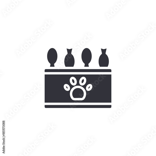 Pet birthday cake with candles icon symbolizing celebration, pet anniversary, special events, and joyful animal moments.