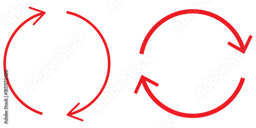 Recurring icon vector design. icon doodle hand drawn.