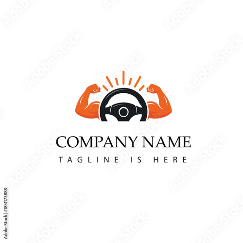 Car driving training center logo