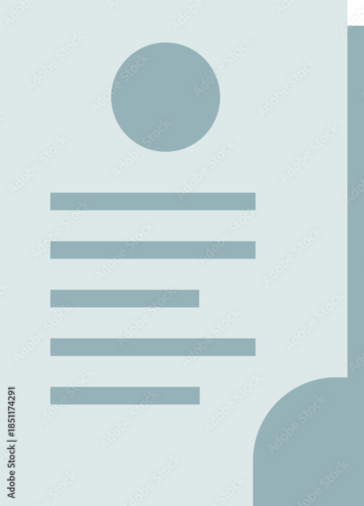 Obraz premium Professional Resume or Curriculum Vitae Document Flat Icon.