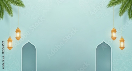 Light blue background