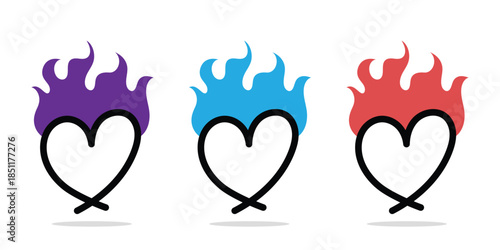love flame clipart vector