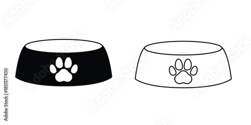 dog plate vector