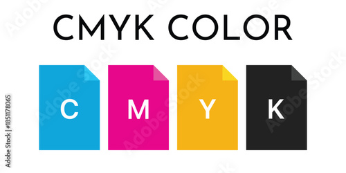 CMYK color paled Vector Illustration