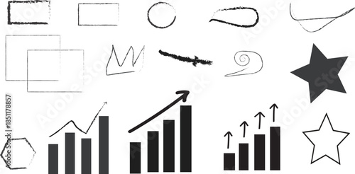 set of vector arrows in with background