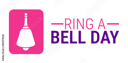 Ring a Bell Day background, banner, card or poster design template is observed every year during January, to raise awareness about the mission. Vector illustration.