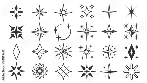 Collection of geometric shapes and symbols