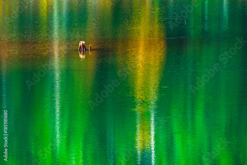 Colorful Rattlesnake Lake Reflection Abstract North Bend Washington