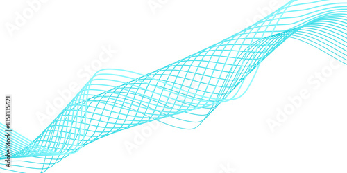 Abstract soft blue wave lines dynamic flowing colorful light isolated background. Digital frequency track equalizer. Digital frequency track equalizer and shiny wave with lines.