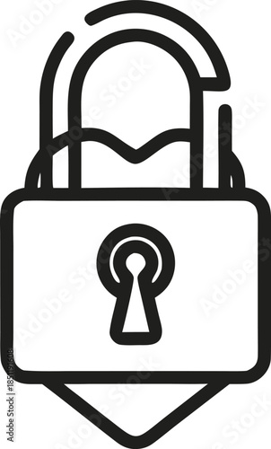 Open padlock symbol