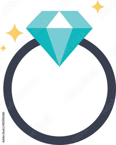 Elegant engagement ring with sparkling diamonds