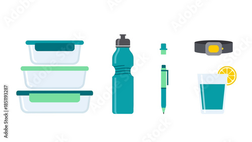 Essential tools for a healthy lifestyle: containers, fitness, and hydration