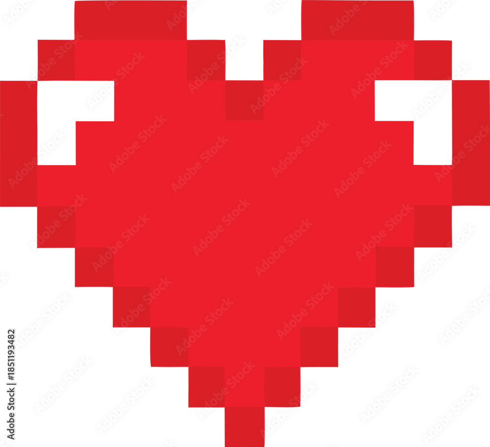 Obraz premium Pixel heart illustration