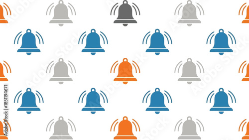 Colorful Alarm Bell Pattern Vector for Notifications, Alerts, and Reminders in Modern Design