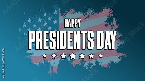 Happy Presidents Day Artistic Patriotic Background with USA Flag Texture