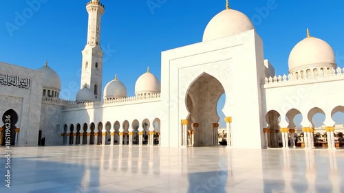 Sheikh Zayed Grand Mosque in Abu Dhabi, United Arab Emirates, a stunning architectural masterpiece.