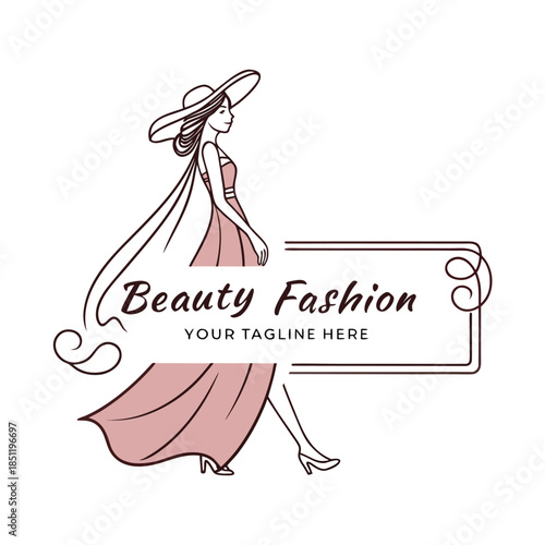 Wedding invitation card with bride rings and dress vector illustration