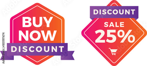 Template banner shopping badges.