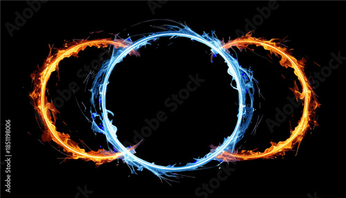 Set of glowing neon red curve light effects for futuristic UI design isolated on transparent background, scarlet electric motion trails and lens flare elements PNG SVG