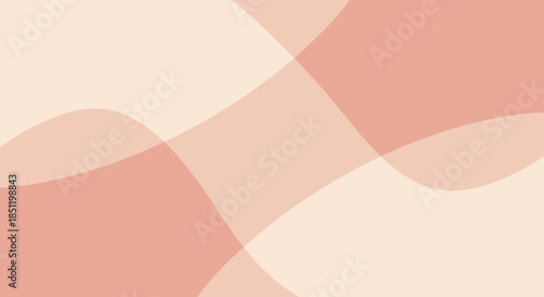 Abstract flowing shapes background in soft peach and cream colors.
