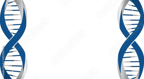 Double Blue DNA Helix Structure.
