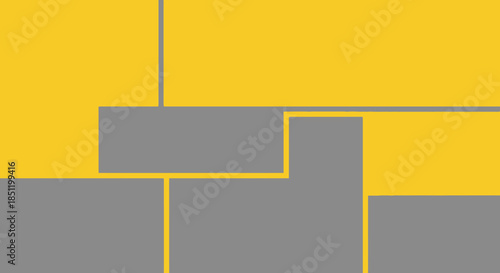Abstract Geometric Pattern Yellow and Gray Blocks.