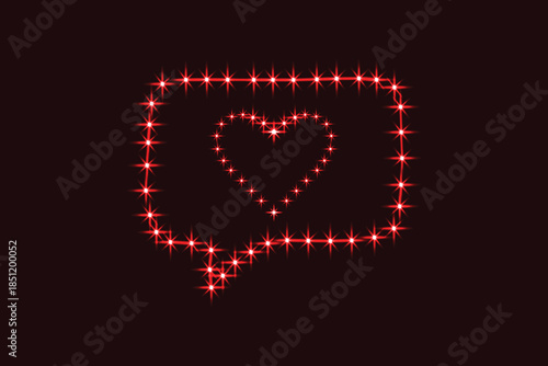 Message icon for sending love messages on Valentine's Day.
