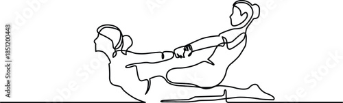 Person performing yoga pose Vector