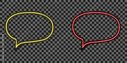 Message icon neon light pack that shines brightly to send love messages on Valentine's Day 