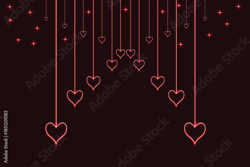 A hanging garland with a heart-shaped love design that can be used very well on Valentine's Day.