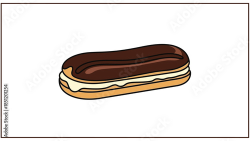 Chocolate Eclair Dessert Illustration