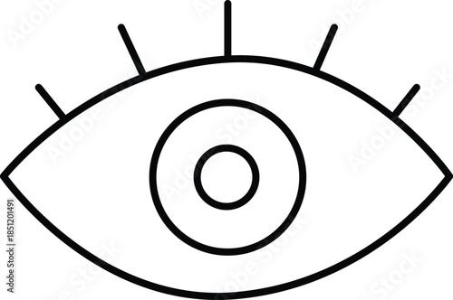Simplified eye illustration Vector