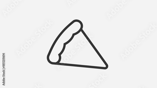 Pizza Slice Hand Drawn Line Icon