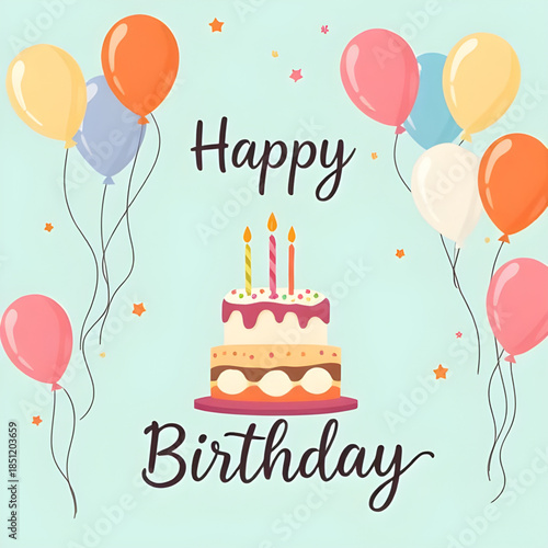 warm birthday card with cake, heartfelt celebration dessert, sweet message with candles, emotional birthday greeting, tender celebration art, thoughtful cake card, meaningful dessert illustration, sen