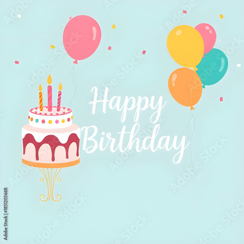 warm birthday card with cake, heartfelt celebration dessert, sweet message with candles, emotional birthday greeting, tender celebration art, thoughtful cake card, meaningful dessert illustration, sen