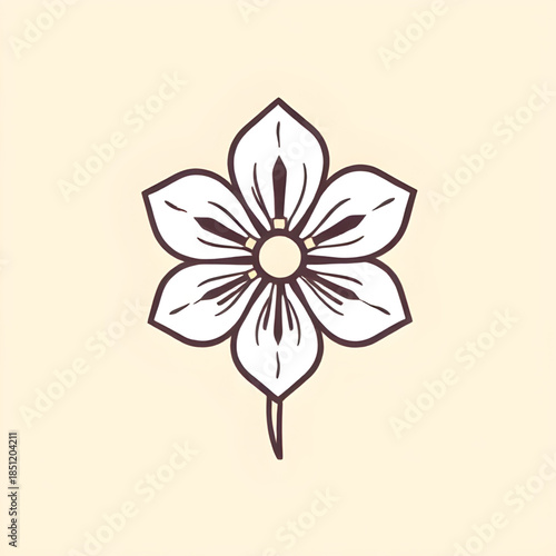flower icon vector illustration drawing, botanical floral symbol art, line art flower icon vector, minimal flower drawing illustration, hand drawn botanical icon vector, flat floral symbol design, dec
