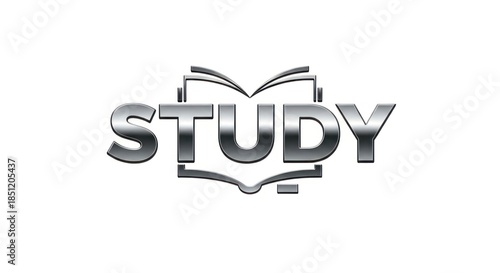 Study Logo Design Metalic Style.