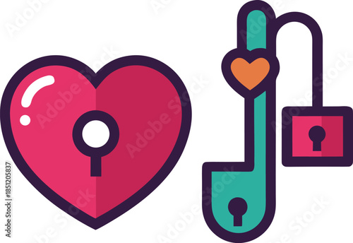 Secure heart with lock