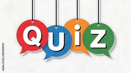 Colorful quiz speech bubbles