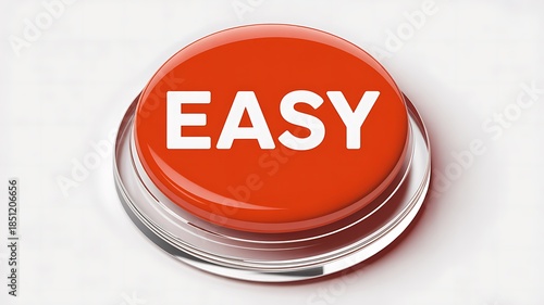 Red button with easy label