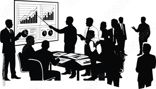 Street vendor silhouette, food cart icons, urban selling scene, market culture, mobile shop, outdoor business, local trade, vendor activity