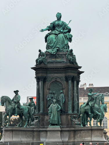 Photography Maria Theresa Monument in Vienna with Kunsthistorisches Museum Background