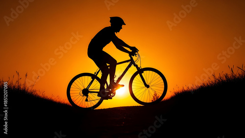 Wallpaper Mural silhouette of a cyclist Torontodigital.ca