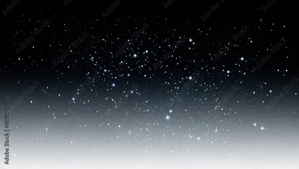 Obraz premium Galaxy night sky filled with many small white stars on a dark gradient background