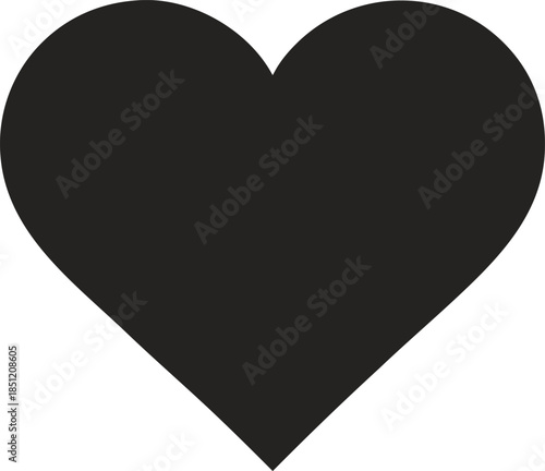 Solid Black Heart Silhouette